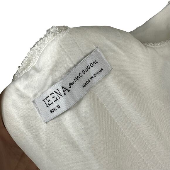 MAC DUGGAL 26550 White Sequin One Shoulder Long Gown Women's Size 10 NWT - Picture 8 of 9